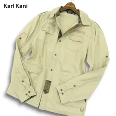 Karl Kani カールカナイ 通年 ロゴ刺繍★ M-65 ミリタリー フィールド ジャケット シャツ Sz.M　メンズのサムネイル