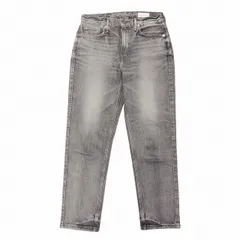 美品 アッパーハイツ upper hights THE LADY ミッドライズ テーパード ストレッチ デニム パンツ ジーンズ ユーズド加工 ダメージ加工 5ポケット ジーパン Gパン ボトムス 24 グレー 139279 メンズ ☆L35