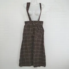 ◇ ◎ CIAOPANIC TYPY チャオパニック サスペンダー付 チェック ロング フレア スカート サイズM ブラウン レディース P  【1304200025160】