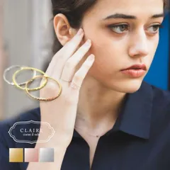 リング 10k レディース カットワイヤー 1.0mm  ピンキーリング ピンクゴールド ファランジリング 指輪 ゴールド シルバー かわいい おしゃれ