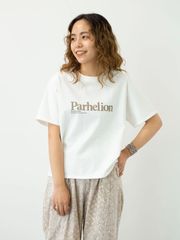 【earth】【WEB限定】ParhelionプリントTシャツ（グレーベージュ）