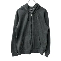 PUMA ロゴスウェット パーカー S グレー プーマ フーディー ジップアップ 裏起毛 トップス 古着卸 アメリカ仕入 a708-6077