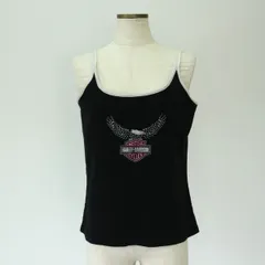 古着 00年代 ハーレーダビッドソン Harley-Davidson 鷲柄 イーグル柄 クロップド丈 キャミソール USA製 レディースL相当/eaa550606