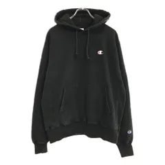 00年代 Champion チャンピオン ワンポイントロゴ REVERSE WEAVE リバースウィーブ パーカー ブラック(メンズ M)中古 古着 U5993