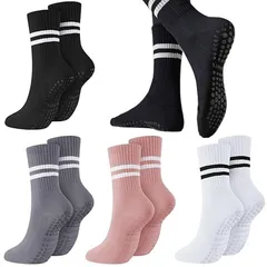 【数量限定】[Zikanga] ヨガソックス 4足セット 滑り止め靴下 ピラティス ソックス ピラティス 靴下 スニーカーソックス ヨガ 靴下 ピラティス靴下 通気性 吸汗 防臭 防寒対策 四季適用 約22cm-26cm