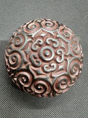 黒漆塗 唐草文様 香合 茶道具 - メルカリ