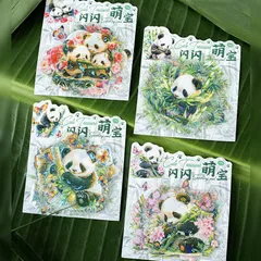 ST268 シール パンダ 熊猫 動物 フレークシール PET コラージュ 素材 コラージュ シール コラージュシール コラージュ素材 ステッカー 紙もの 手帳 日記 ジャンクジャーナル 海外 紙モノ 紙物