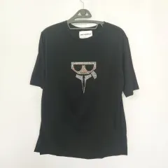 Karl Lagerfeld - カールラガーフェルド　ティファニークーパー　コラボ　半袖Tシャツ　カットソー　黒 カールラガーフェルド ティファニークーパー コラボ 半袖Tシャツ
