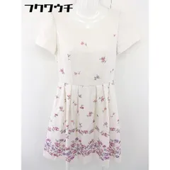 ◇ Debut de Fiore デビュー ド フィオレ 花柄 フラワー 半袖 膝丈 ワンピース サイズ36 ベージュ ピンク レディース  【1109220008205】のサムネイル