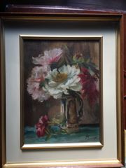竹中三郎 油絵「花」 額入 - メルカリ