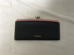 極美 ポールスミス 長財布 小銭入＆カード入充実 ブラック×ピンク 