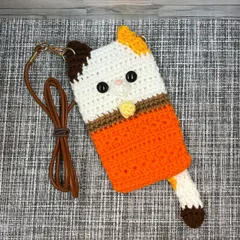 ハシビロコウ あみぐるみ がま口 ケース （ハンドメイド