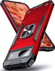 【人気商品】Pixel 8A Google ケース 360度回転メタルリングキックスタンド付き 米軍MIL 耐衝撃 強化PCハードバック 傷つけ防止 DASFOND スマホケース グーグルピクセル8A カバー 6.1 インチ レッド