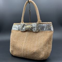 ANNA SUI アナスイ ハンドバッグ ストロー かごバッグ バタフライ