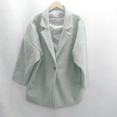 ◇ ⊇ LOWRYS FARM オーバーシルエット 長袖 チェスターコート サイズフリー ライトグリーン レディース E  【1501160045416】