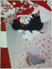 ： 北野恒富 舞妓 1929年頃 肉筆水彩画　紙本著色 美人画 浮世絵 北野恒富 舞妓 1929年頃 肉筆水彩画 紙本著色 美人画 浮世絵