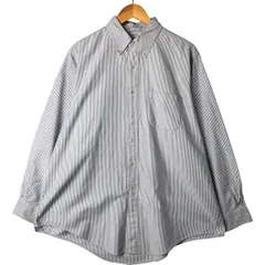 古着 80~90年代 ブルックスブラザーズ Brooks Brothers MAKERS 長袖 ボタンダウン ストライプシャツ USA製 メンズXL相当/eaa543615