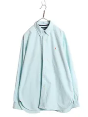 【お得なクーポン配布中!】 90s ラルフローレン オックスフォード 長袖 ボタンダウン シャツ メンズ XL / オールド ポロ 長袖シャツ ワイシャツ マチ付き 大きいサイズ