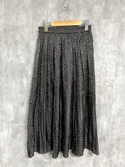 any SiS エニィスィス オンワード樫山 光沢 ドット 水玉 プリーツ ロング スカート size2/グレージュ ■◆ レディース