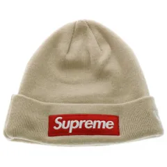 SUPREME ニット帽　ベージュ Supreme×New Era 24FW BOX LOGO BEANIEニット帽 ベージュ