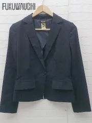 ◇ MK MICHEL KLEIN エムケーミッシェルクラン ストライプ 1B 長袖 テーラード ジャケット 38 ネイビー * 1002798816107 【中古】 【1002798816107】のサムネイル