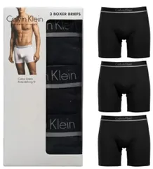 【3枚組】カルバンクライン メンズ ストレッチボクサー  XLサイズ ブラック Calvin Klein Mens Modern Stretch Boxer ボクサーパンツ プレゼント 快適な穿き心地 コットンストレッチ素材   誕生日 プレゼント 父の日