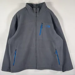 古着 ザ・ノースフェイス THE NORTH FACE フルジップフリースジャケット ワンポイントロゴ アウトドア 大きいサイズ XXL  グレー系 メンズ