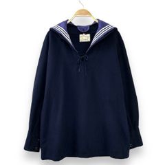 【フォロワー様クーポン配布中！】70s 70年代 ドイツ軍 German army コットン襟付き ウール セーラーシャツ プルオーバー スモック ユーロミリタリー vintage ヴィンテージ  ビンテージ ネイビー 【S21】