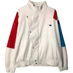 古着 80~90年代 アディダス adidas トリコロールカラー 2WAY ウインドブレーカー メンズM相当 ヴィンテージ/eaa580494