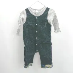 ◇ ⊇ SHIPS シップス キッズ ベビー コーデュロイ 長袖 カバーオール サイズ80 ネイビー グレー 男の子 E  【1502030009132】