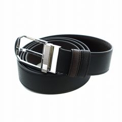 ダンヒル dunhill ベルト 回転バックル リバーシブル ロゴ シルバー金具 レザー 黒 ブラック 茶 ブラウン ■GY19 /MQ