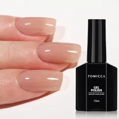 TOMICCA ジェルネイル シアーカラージェル 単色 ダークヌード 透明感ある 15ml UV/LED対応 初心者＆プロ適用 ポリッシュタイプ セルフネイル