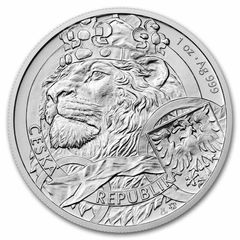 [保証書・カプセル付き] 2025年 (新品) ニウエ「チェコ・ライオン」純銀 1オンス 銀貨