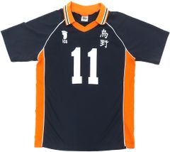 【ハイキュー】バレーボールシャツ ネイビー/オレンジ 11番 【月島蛍】 ハイキュー!! 高校ユニフォーム 烏野高校 月島 蛍 M - メルカリ