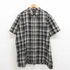 XL/古着 ディッキーズ Dickies 半袖 シャツ メンズ 大きいサイズ 黒他 ブラック チェック 25aug22 中古 トップス