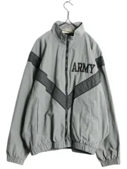 【お得なクーポン配布中!】 00s 米軍実物 US ARMY ナイロン トレーニング ジャケット SMALL REGULAR / 01年製 オールド 軍物 IPFU ミリタリー ブルゾン ジャンパー 灰
