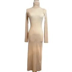 MM6 Maison Margiela(エムエムシックス) 19AW sheer turtleneck dress シアー タートルネック ワンピース 00000135813723 36(S程度) ベージュ シースルー ドレスのサムネイル