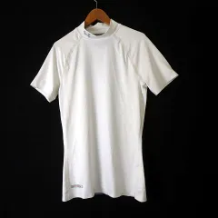 アンダーアーマー UNDER ARMOUR コンプレッション トップス インナー シャツ ヒートギア heat gear ハイネック 半袖 M 白 ホワイト グレー スポーツ トレーニング