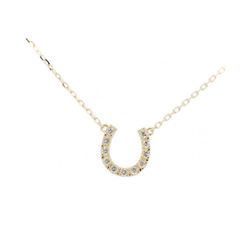 ヨンドシー ホースシュモチーフ ダイヤモンド ネックレス 4℃ K18YG(18金 イエローゴールド) 質屋出品