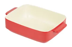 【24時間以内発送】パール金属 角 深皿 24×19cm 耐熱 レッド オーブンシェフ L-1829