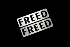 EE-906-2 FREED 銀黒 アクリル2層 ステッカー ホンダ フリード GB3 GB4 GB5 GB6 GB7 GB8 GP3 GT 前期 後期 モデリスタ 2枚1セット
