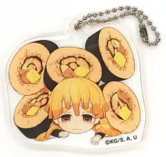 【中古】雑貨 我妻善逸(うな玉太巻/輪切り) アクリルキーホルダー 「鬼滅の刃」 ローソン・Loppi・HMV限定