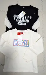 タグ付き新品110cmキッズ女の子裏毛素材付きトレーナー2枚セット