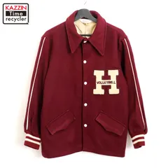 70s vintage ロング ウール スタジャン メンズ Mサイズ相当