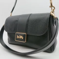 【美品】COACH コーチ グレース ショルダー バッグ 2WAY  ブラック レザー