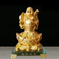 仏教美術七福神陶器布袋骨董置物インテリア工芸品美術品A3034