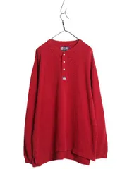 【お得なクーポン配布中!】 00s チャップス ラルフローレン ヘンリーネック 長袖 Tシャツ メンズ M オールド ポロ ロンT 長袖Tシャツ ヘビーウェイト ニット ゆったり