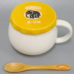 【中古】マグカップ･湯のみ イエロー モロッコヨーグルマグカップ＆スプーンセット