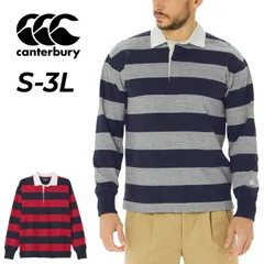 カンタベリー ラガーシャツ 長袖 メンズ レディース canterbury 2.5インチストライプ ラグビージャージ  ポロシャツ ボーダー柄 ラガースタイル シャツ 男女兼用 長袖シャツ ウェア 服 トップス  /RA44133-