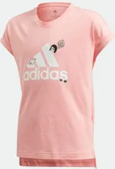 adidas  Collegiate TeeキッズウェアトップスTシャツピンクのサムネイル